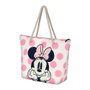 Disney Sac de Plage Dots Minnie pour Piscine ou Voyage avec Compartiment Fermé à Fermeture Éclair, 37 x 52 x 17 cm