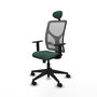 Piqueras y Crespo Chaise de Bureau Motilla Vert Bouteille et Gris