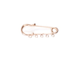 Innspiro Aguja broche métallique 5 anneaux dorée 51,4x15,6mm - Lot de 2