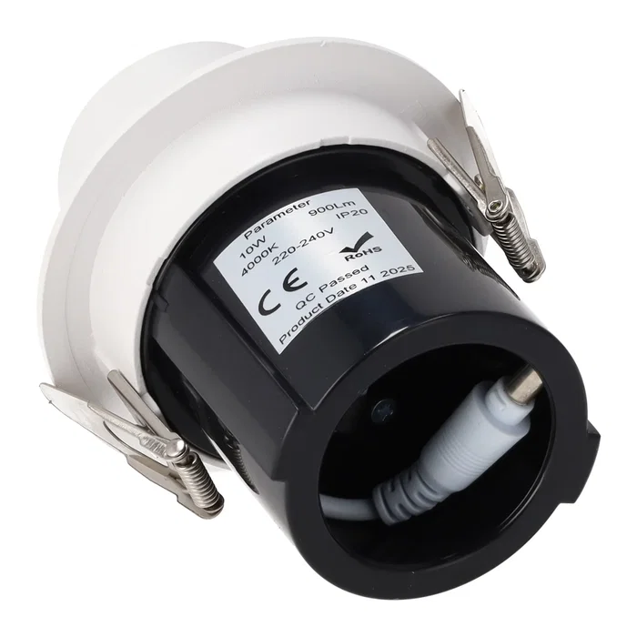 Downlight LED Orientable 10W CRI>90 90LM/W 4000K Blanc Naturel Driver Lifud 50.000H Aluminium