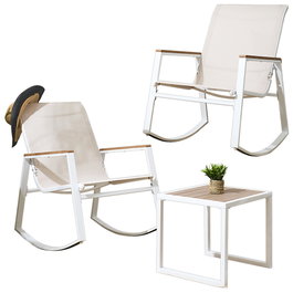 Home Deco Factory Salon de Jardin 3 Pièces Capri