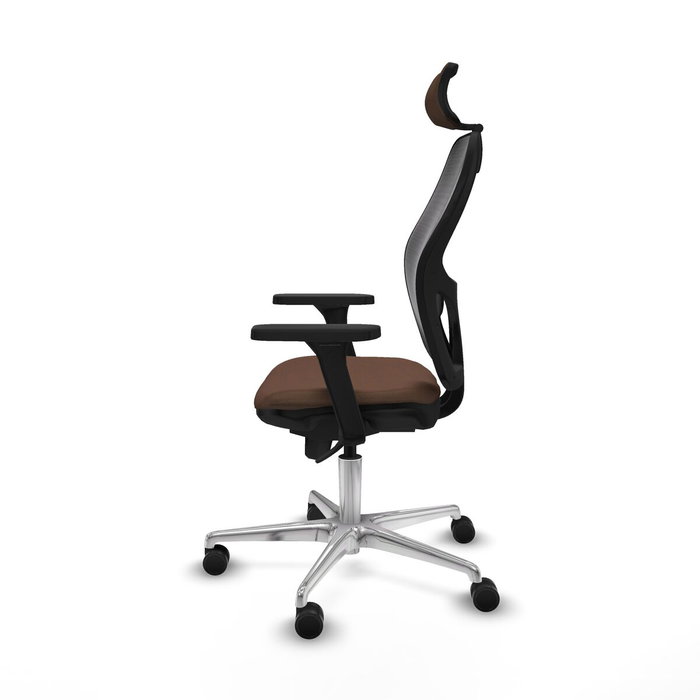 Piqueras y Crespo Chaise de Bureau avec Appui-tête 3D086N2 Noir et Brun foncé Piqueras y Crespo Chaise de Bureau avec Appui-tête 3D086N2 Noir et Brun foncé