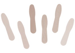 Innspiro Bâtons de glace en bois forme hélice naturelle 75x15x1,5mm, 100 unités