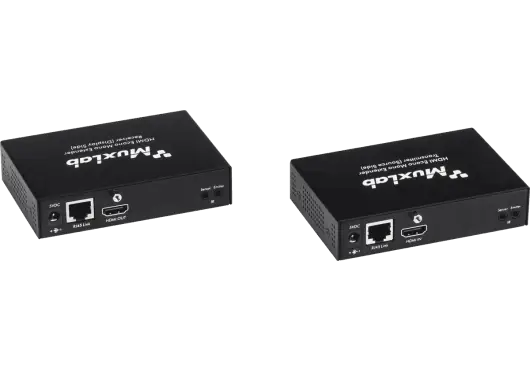 MUXLAB Kit Emetteur-Récepteur HDMI IR HDBaseT 4K - Extension signal HDMI jusqu'à 70m (1080p) / 40m (4K)