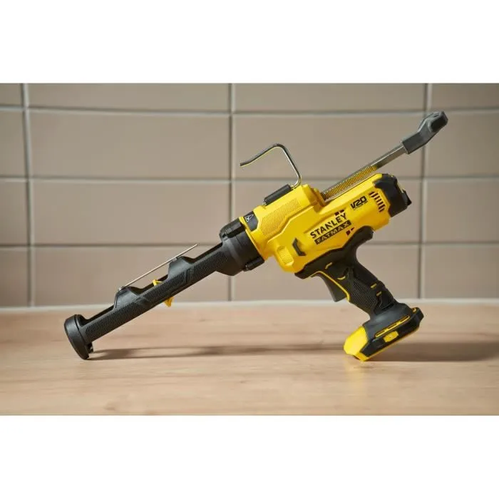 STANLEY FATMAX V20 SFMCE600B-XJ - Pistolet à mastic sans fil 18V (sans batterie) - Tube 4 mm, temps chauffe 5 min, jaune, 1.7 kg