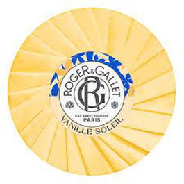 Roger & Gallet Savon parfumé Vanille Soleil 100 g - Savon rond relaxant à la vanille