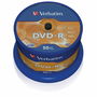 DVD-R Verbatim DVD-R Matt Silver 16x Argenté (50 Unités)