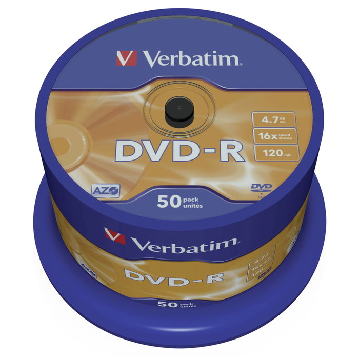 Verbatim DVD-R 4,7 GB 16x Advanced Azo - Lot de 50 Verbatim DVD-R 4,7 GB 16x Advanced Azo - Lot de 50