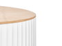 Giftdecor Table d'appoint Ondas 38 x 38 x 47 cm Blanc en bois (Set de 4)