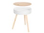 Giftdecor Table d'appoint Ondas 38 x 38 x 47 cm Blanc en bois (Set de 4)