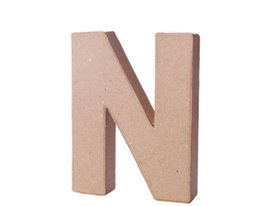 Innspiro Lettre N en papier maché, 10 cm