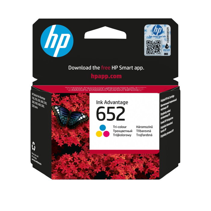 HP 652 Cartouche d'encre tri-couleur Original Ink Advantage Multipack
