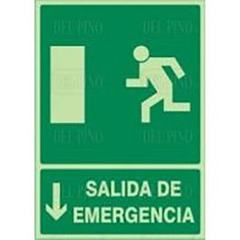 DUVER Signalisation 904 Plastique 297x210mm Sortie de Secours Panneau Pictogramme Bas