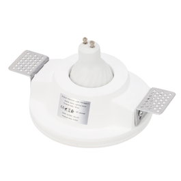 Polaris Spot encastré rond pour plâtre GU10 ou GX5,3 en escayola, Ø130x45mm