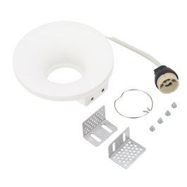 Polaris Spot encastré rond pour plâtre GU10 ou GX5,3 en escayola, Ø130x45mm