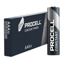 Procell Boîte de 10 piles alcalines industrielles LR03 (AAA)