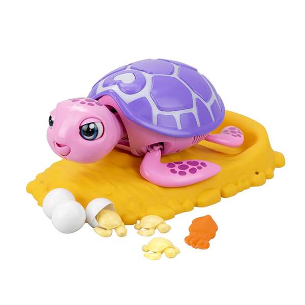 Bizak Tortue interactive sauve la tortue - Jeu d'action et de soin, émet des sons et des lumières, nécessite 3 piles AAA incluses, dimensions 19.2 x 34 x 20 cm, langues: espagnol