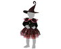 Déguisement Bébé Fille Sorcière Fuchsia avec Robe et Chapeau Pointu - Costume pour Halloween Bébé 6-12 Mois