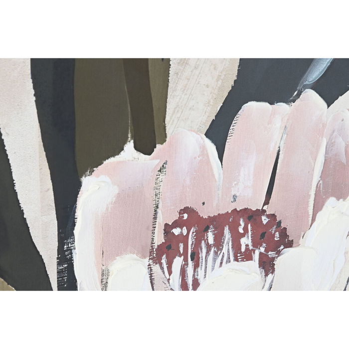 Toile Home ESPRIT Vert Rose Fleurs Moderne (2 Unités)