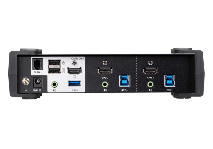 Aten CS1822 - Commutateur KVM HDMI 4K 2 ports USB 3.0 avec mélangeur audio pour gestion de deux PC