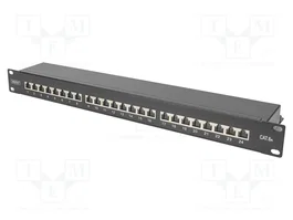 DIGITUS Panneau de brassage Cat 6a 24 ports RJ45 noir