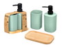 Berilo Set Doseur Verre Base Bambou Menthe 16x18x9 cm (Set de 12)