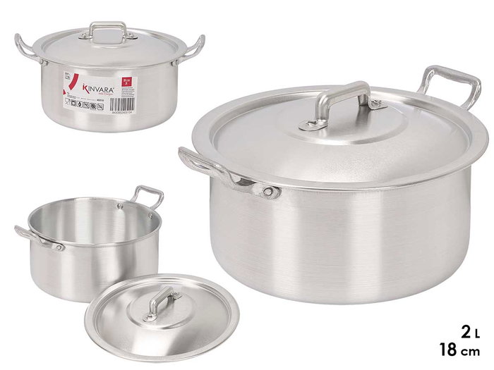 KINVARA Cacerola en aluminium 18 cm 2L - Plata KINVARA Cacerola en aluminium 18 cm 2L - Plata