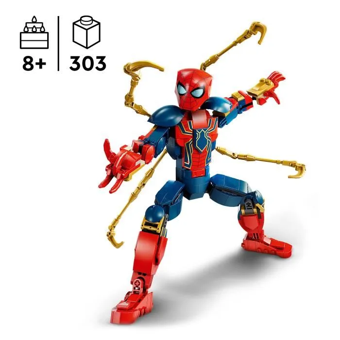 LEGO 76298 Figurine d'Iron Spider-Man à Construire Marvel pour Enfants