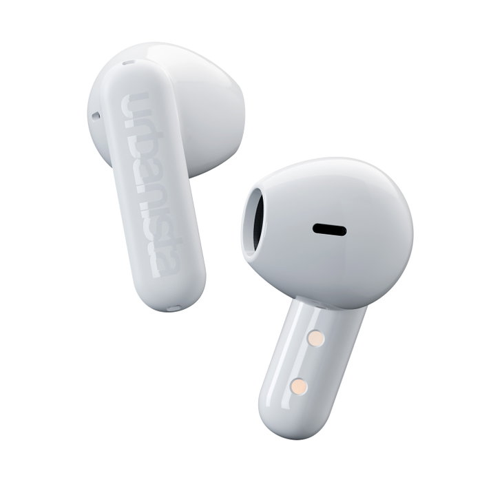 Urbanista Écouteurs True Wireless Bluetooth 5.2 Sage Pure White, 32h Autonomie, IPX4, Design Scandinave