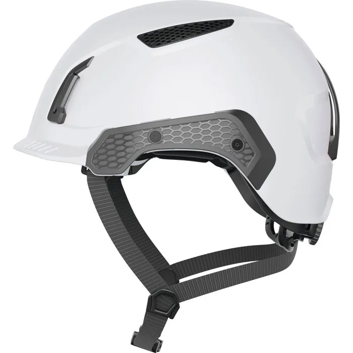 ABUS Casque de protection industriel SPECTOR Premium - Coque ABS/EPS, ventilation active, reglage EasyFlex 360, compatible lampes et protections auditives - Blanc polaire
