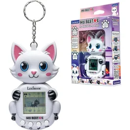 Lexibook Console Compagnon Animal virtuel My Best-E - Chat - Plus de 1900 animations - 3 Mini-Jeux - Porteux - Porte-clés - Dès 5 ans
