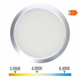 Edm Downlight LED ajustable 20 W 2050 lm cadre chrome