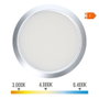 Edm Downlight ajustable LED encastrable/surface 20W 2050lm cadre chromé Ø22,5cm 3CCT 3000K-4000K-6400K