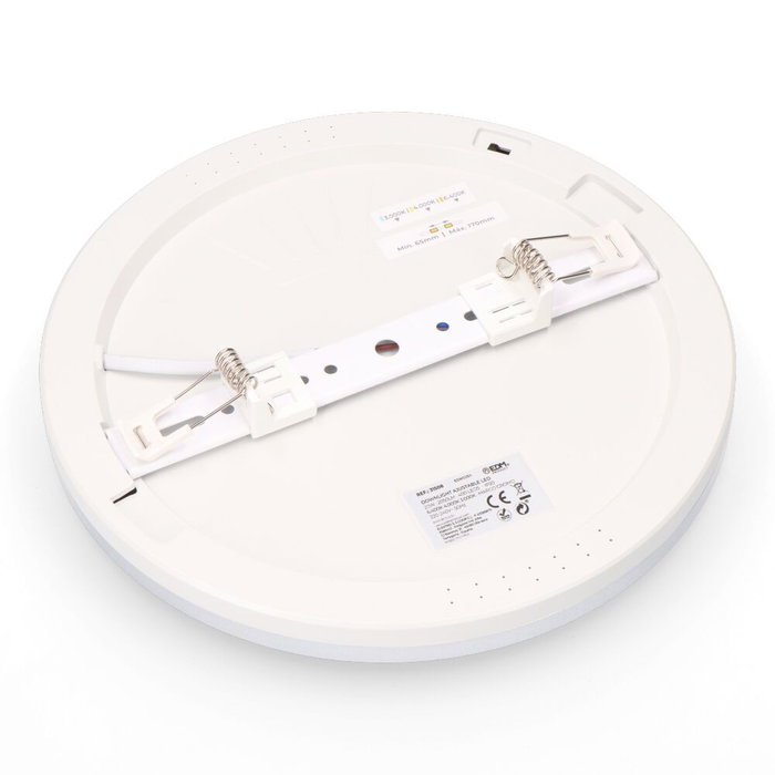 Edm Downlight ajustable LED encastrable/surface 20W 2050lm cadre chromé Ø22,5cm 3CCT 3000K-4000K-6400K