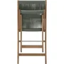 Ensemble bistró Pliable Bois d'Acacia FSC Tissu Corde Vert Olive MAKENA 2 Personnes