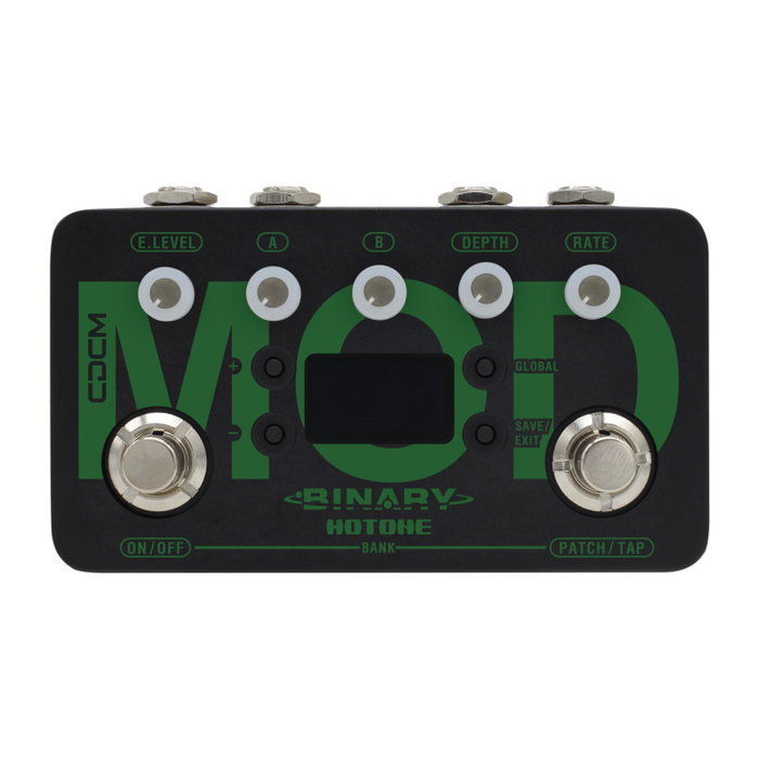 Hotone Binary Mod Pédale de modulation avec 24 effets, E/S stéréo, Tap Tempo et USB Hotone Binary Mod Pédale de modulation avec 24 effets, E/S stéréo, Tap Tempo et USB