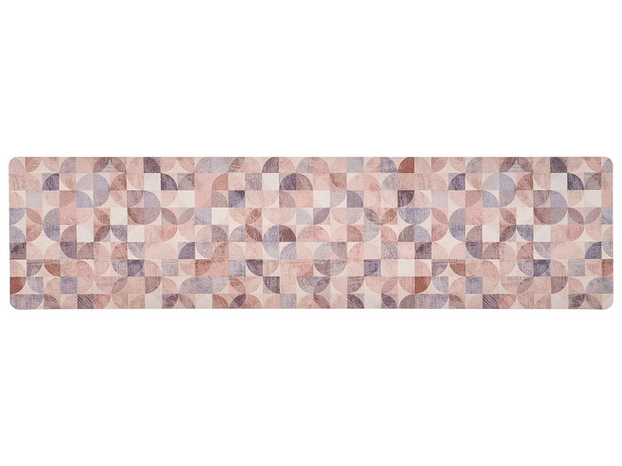 Kinvara Tapis de Cuisine Mosaico Tierra 50x200 cm en Polyester Motif Mosaïque (Set de 12)