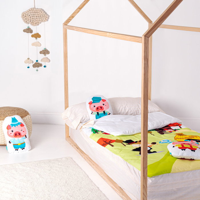 Couette rembourrée HappyFriday Mr Fox Piggys Multicouleur 42 x 20 x 50 cm