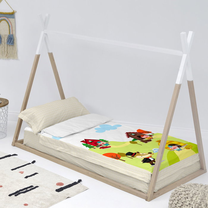 Couette rembourrée HappyFriday Mr Fox Piggys Multicouleur 42 x 20 x 50 cm