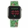 Kids Licensing Montre LED Minecraft pour Enfant MIN4129, Afficheur Heure et Date, Boîtier Rond Multicolore Étanche