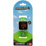 Kids Licensing Montre LED Minecraft pour Enfant MIN4129, Afficheur Heure et Date, Boîtier Rond Multicolore Étanche