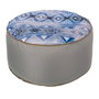 BigBuy Garden Pouf gonflable étnico Bleu 55 x 55 x 25 cm Ethnique