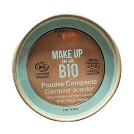 BORN TO BIO Poudres Compactes Organiques N2 Medium Beige 6,5 g