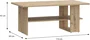 Artisan Table basse rectangulaire en chêne avec 2 plateaux, finition bois clair - Dimensions : 110 x 60 x 45 cm