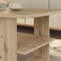 Artisan Table basse rectangulaire en chêne avec 2 plateaux, finition bois clair - Dimensions : 110 x 60 x 45 cm