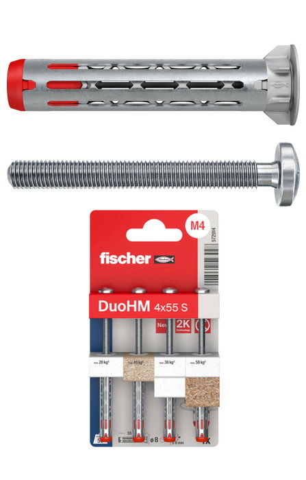 Fischer Duohm Anclaje pour Pladur et Plâtre 8Ø avec Vis Torx 4x55mm Fischer Duohm Anclaje pour Pladur et Plâtre 8Ø avec Vis Torx 4x55mm