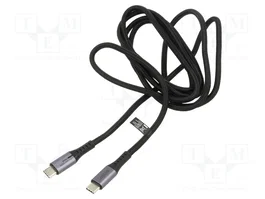 LOGILINK Câble USB-C vers USB-C 2m 240W USB 3.2 Gen 2x2 Noir