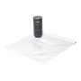 Laica VT3402 Pompe à vide portable rechargeable avec batterie lithium 70 min, métal, câble USB et 10 sachets VT3522, Ø4,9 x 11 cm