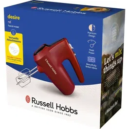 Russell Hobbs Desire Red - Batteur à main électrique 185 W - 5 vitesses - Rouge - Pour mélanges et préparations culinaires
