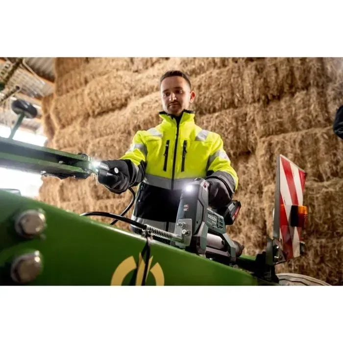 Metabo Pompe à graisse sans fil FP 18 LTX 18V - avec lampe LED et sangle d'épaule (batterie et chargeur non inclus)